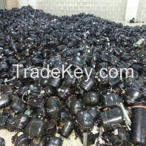 REFRIGERATOR COMPRESSOR SCRAP / DRAINED LEAD BATTERY SCRAP / Clean Compressor Scrap For Sale Fridge