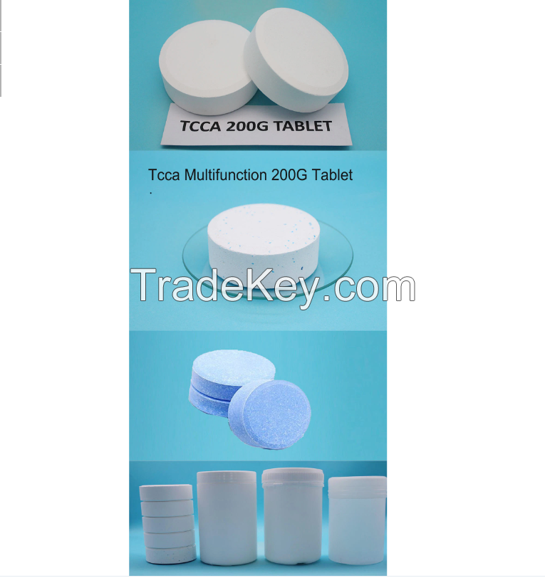 Water Treatment Swimming TCCA 90% tablet granular and powder, multifunctional chlorine tablets