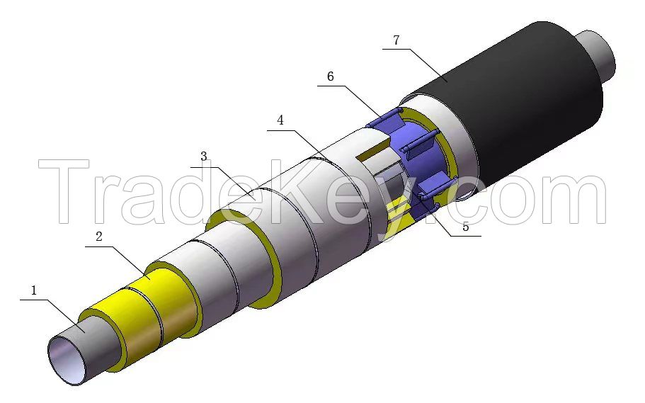 Preformed directly buried steam insulating pipe