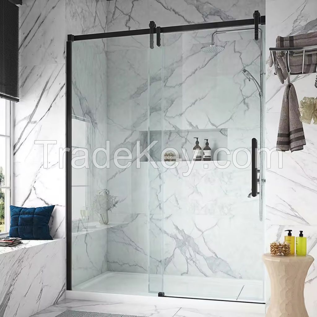 High Quality shower doors tempered glass Interior Partition door glass for bathroom