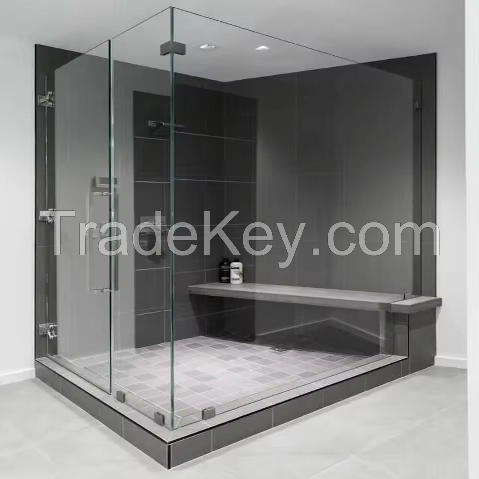 High Quality shower doors tempered glass Interior Partition door glass for bathroom