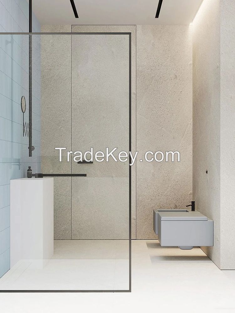 Modern Style Glass Shower Enclosure Interior Partition Tempered Glass for Bathroom