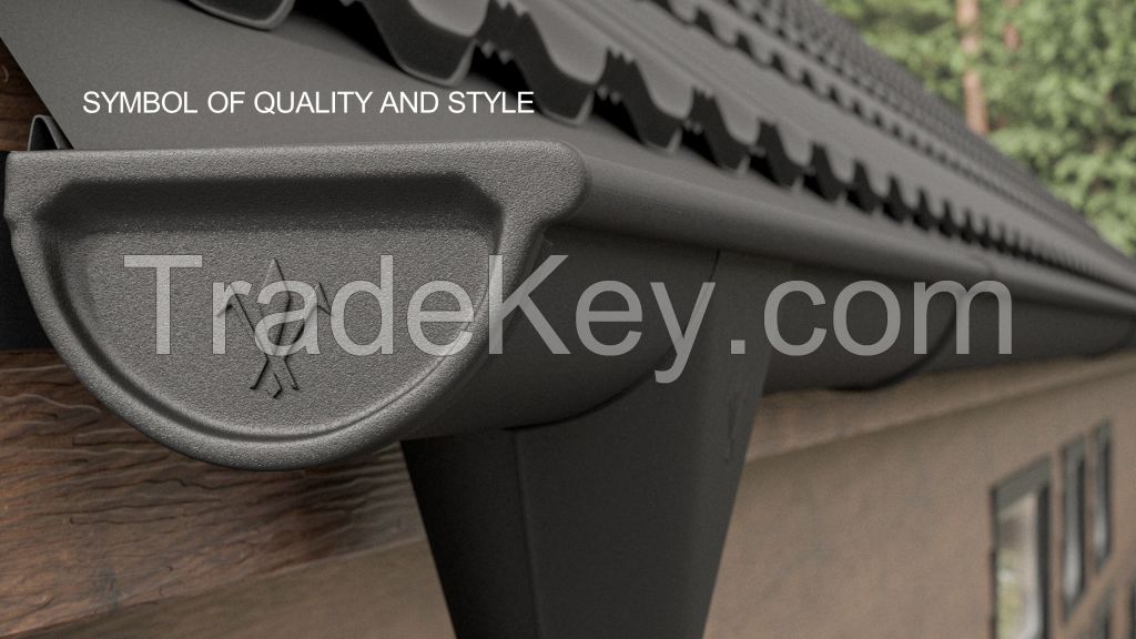 Metal rooftop drainage system