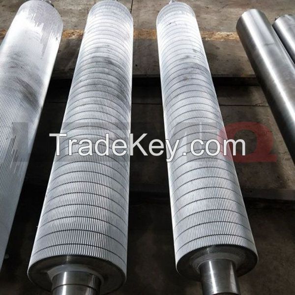 Tungsten carbide corrugating roller for single facer