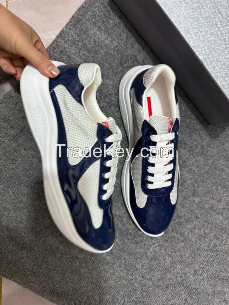 Luxury fashion Shoes OG quality Patent leather and technical fabric America's Cup sneakers Sports Shoes