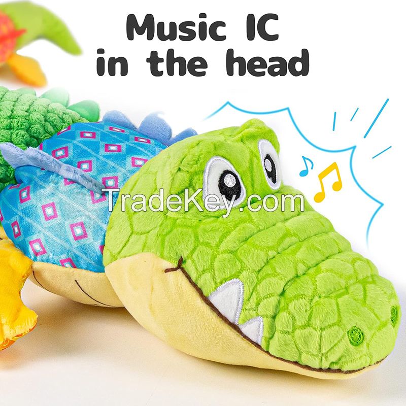 Explore Measure Product and The Triggers Baby‘s’Multi-Sensory Cognition with Alligator Plush Toy