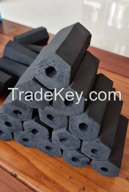 Coconut Shell Briquette Hexagonal Shape