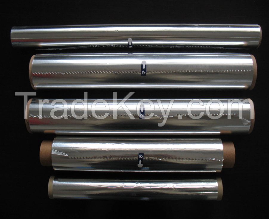 food grade household food packaging silver aluminum foil wrapping paper roll for kitchen use