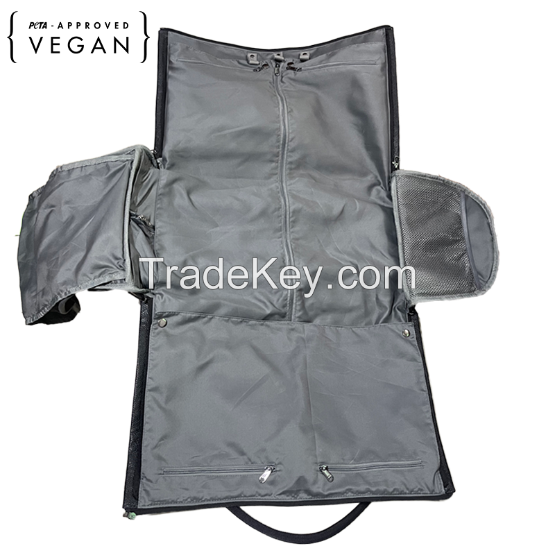 Convertible garment duffle bag with trolley and wheels