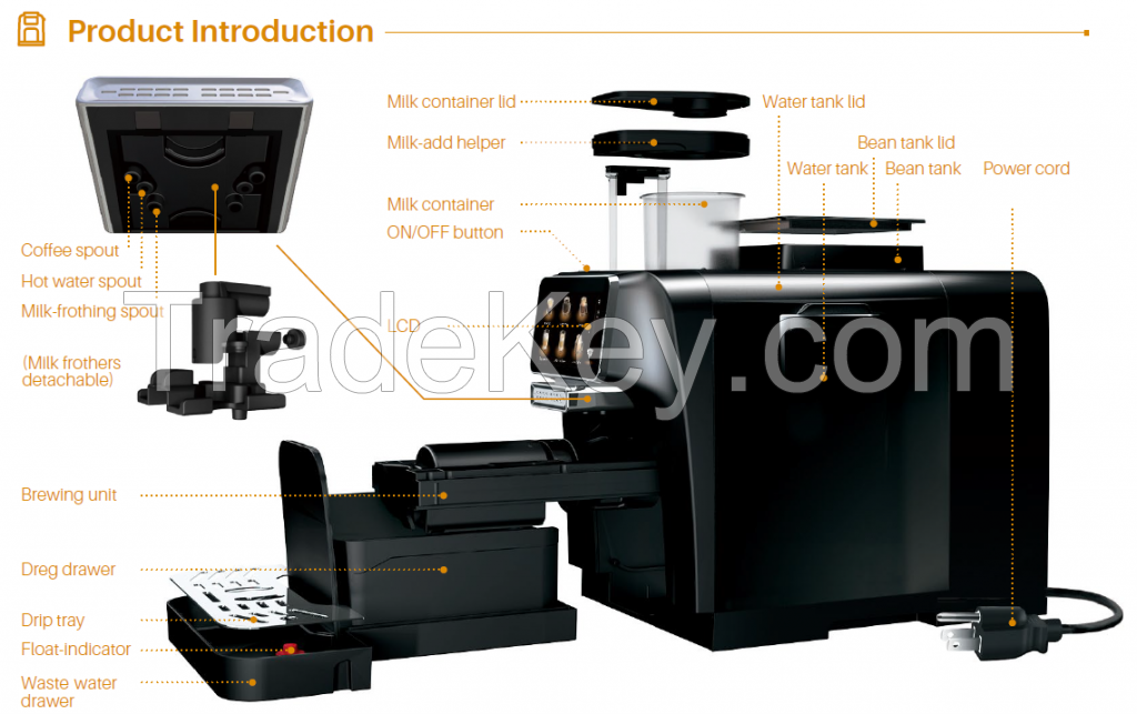 Automatic coffee machine with WIFI