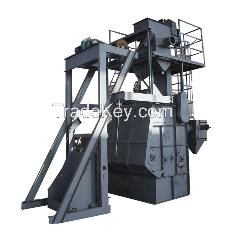 Small Shot Blaster Tumble Belt Crawler Type Shot Blasting Machine for Bolts Nuts Forging Parts Cleaning