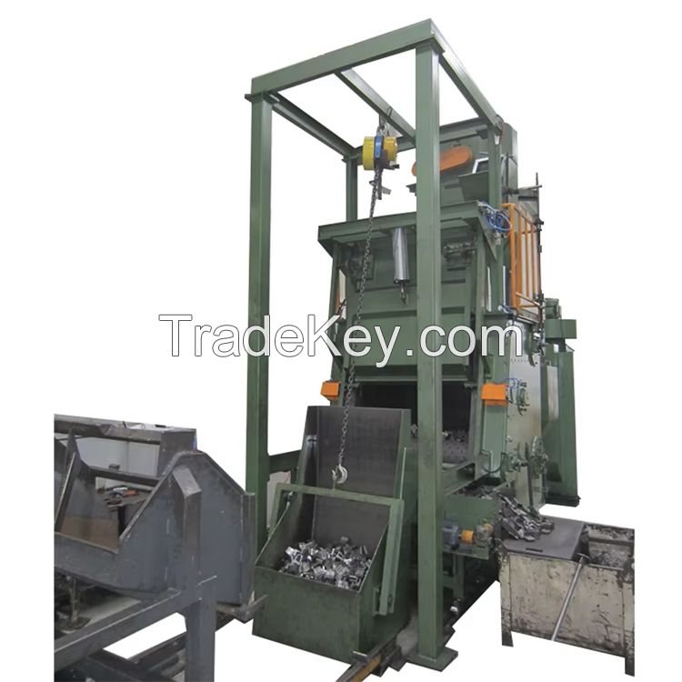 Small Shot Blaster Tumble Belt Crawler Type Shot Blasting Machine for Bolts Nuts Forging Parts Cleaning