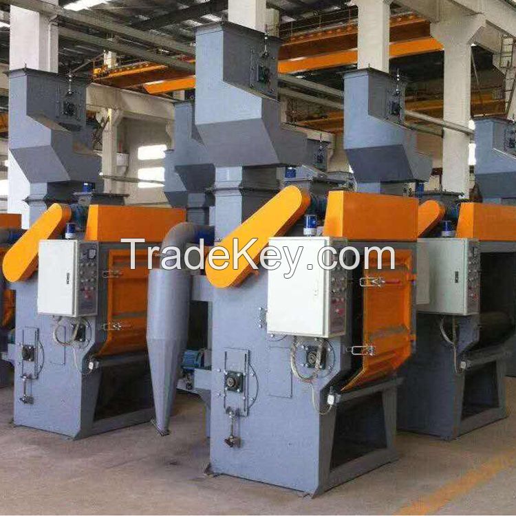 Small Shot Blaster Tumble Belt Crawler Type Shot Blasting Machine for Bolts Nuts Forging Parts Cleaning
