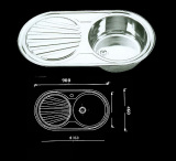 Stainless Steel Kitchen Sink (KAS019)