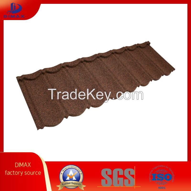 stone chips coated roof tile