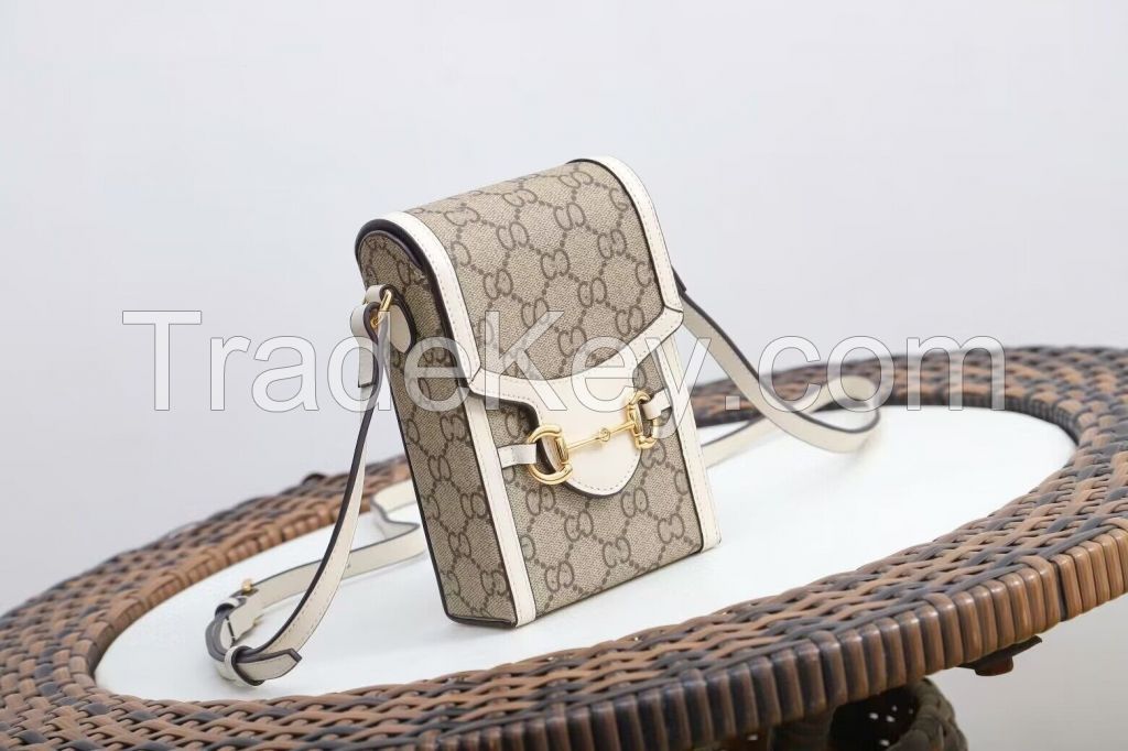 2024 New Women's Bag Crossbody Shoulder Bag Pillow Bag Mini Phone Bag Old Flower True Leather Bag Canvas Bag Handbag