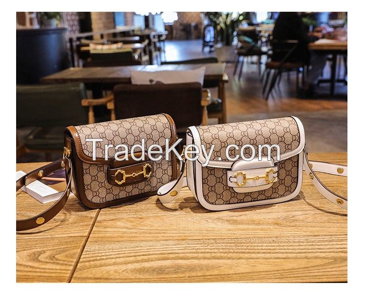 China Guangzhou Luggage Diagonal Straddle Bag Single Shoulder Bag 2024 New Light Luxury Women's Bag Wine God Bag 1955 Saddle Bag Love Bag