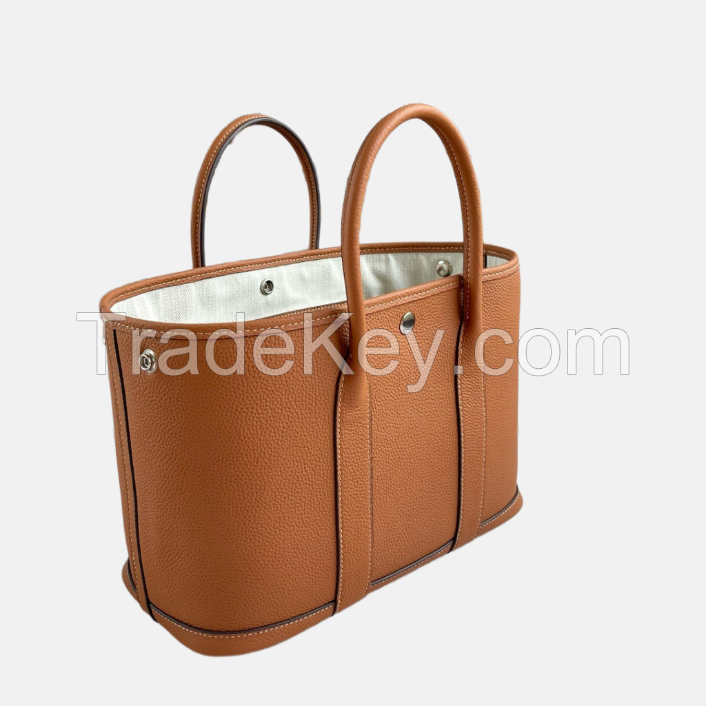 New bag women's garden bag large capacity commuter bag temperament handbag tote bag genuine leather leather women's bag cross-border