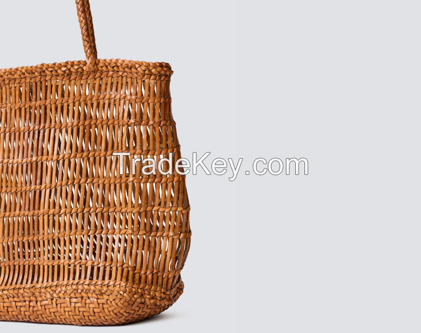 Stysion Handcrafted Woven Leather Tote Bag