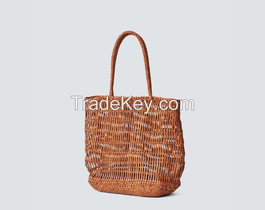 Stysion Handcrafted Woven Leather Tote Bag