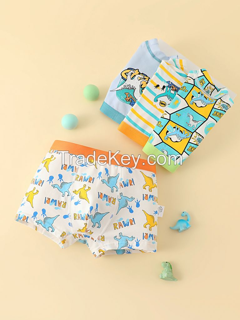 Wholesale/ODM/OEM Children Panties Boys cotton Underwear 4 pcs/bag