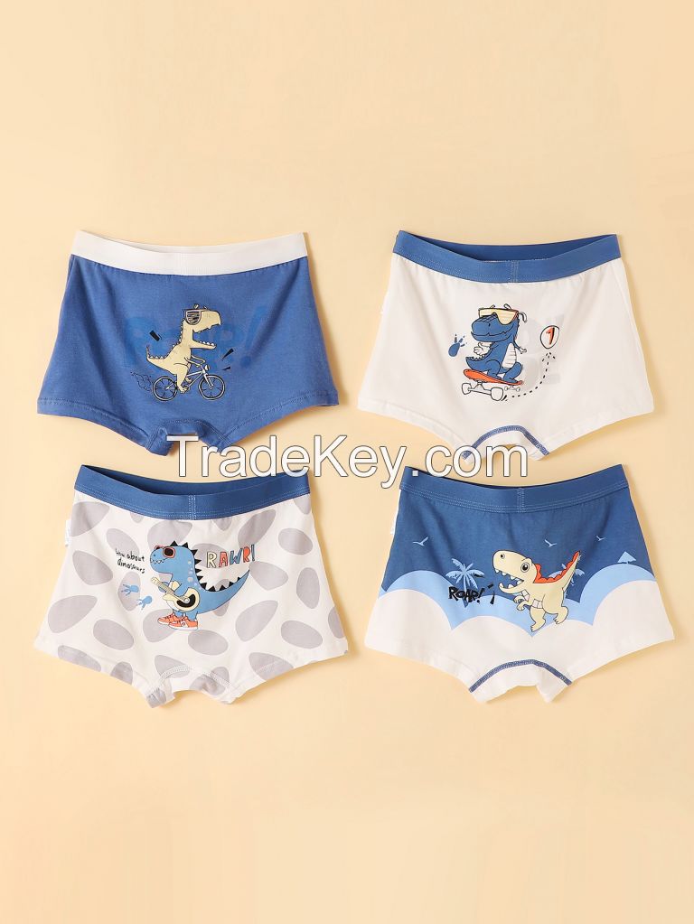 4 pcs Cartoon Cool panty Kids boy's Briefs Panties Underpants Children's cotton Underwear Kids boy boxers