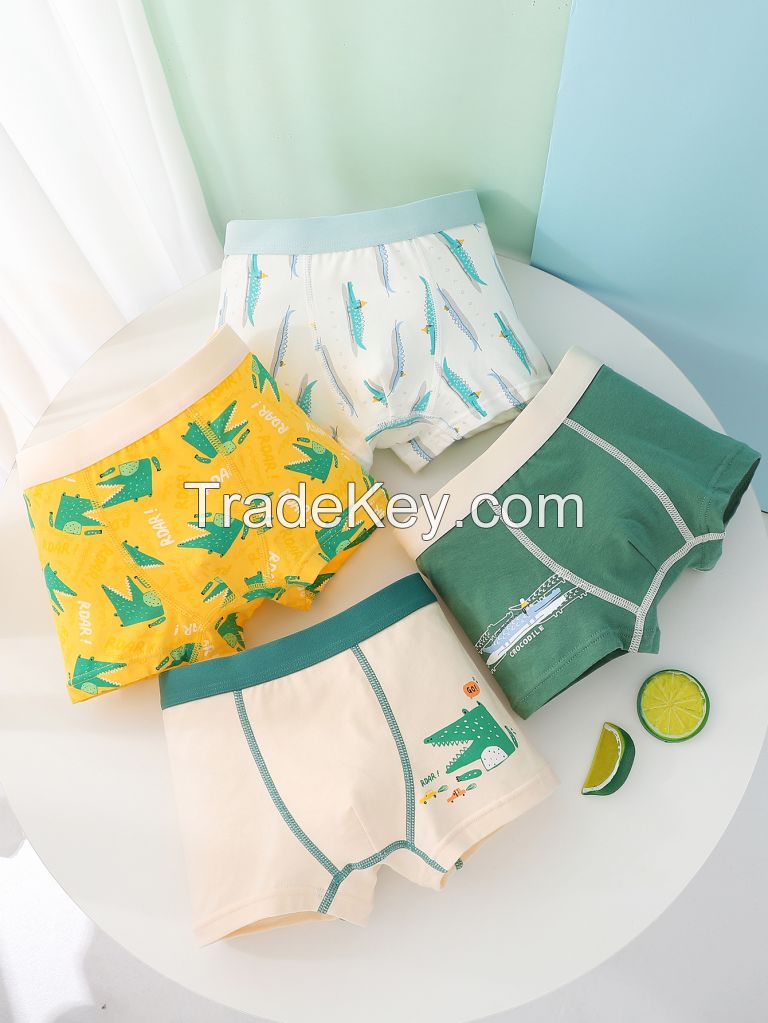 OEM manufacturer shorts boy baby boy soft Dinosaur print underwear Boys' underwear pure cotton boxer children's cotton boxer