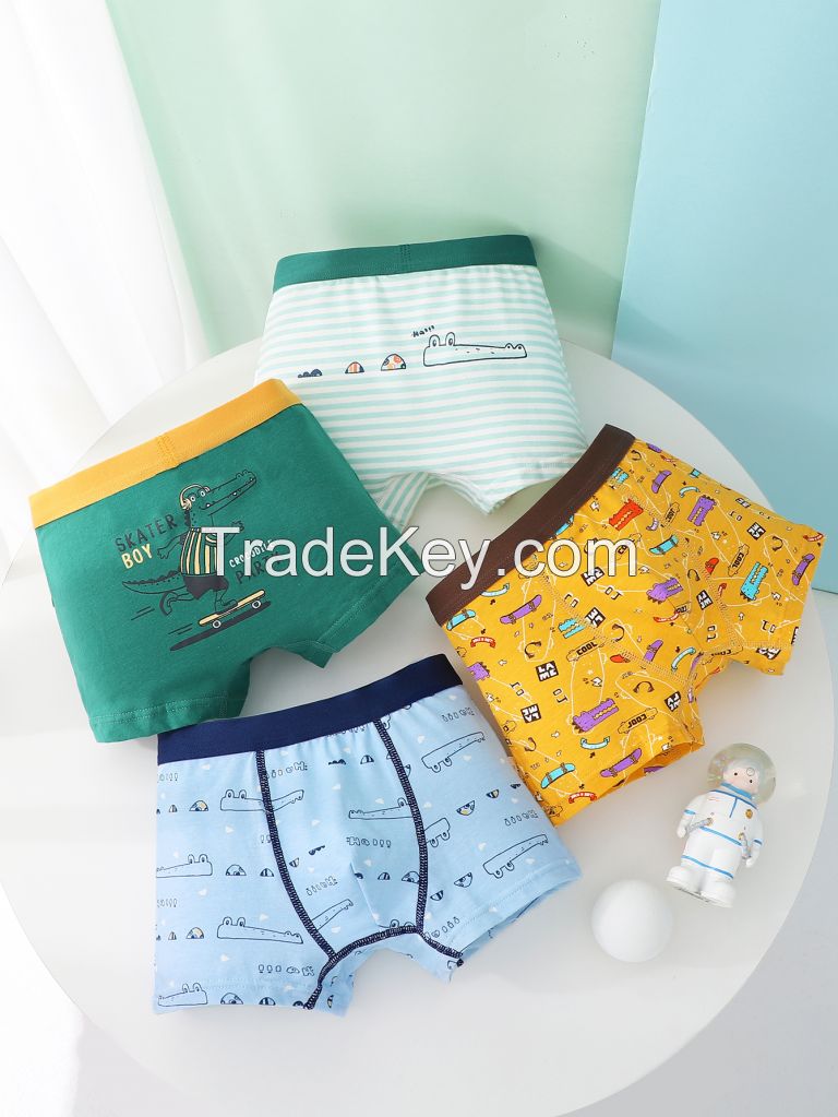 OEM manufacturer shorts boy baby boy soft Dinosaur print underwear Boys' underwear pure cotton boxer children's cotton boxer