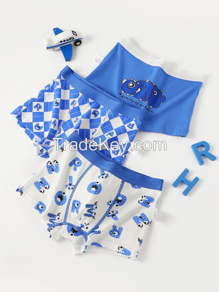 Fashionable Printed Kids Panties Cute Baby Boy Boxers Cotton Boys Underwears Factory sales