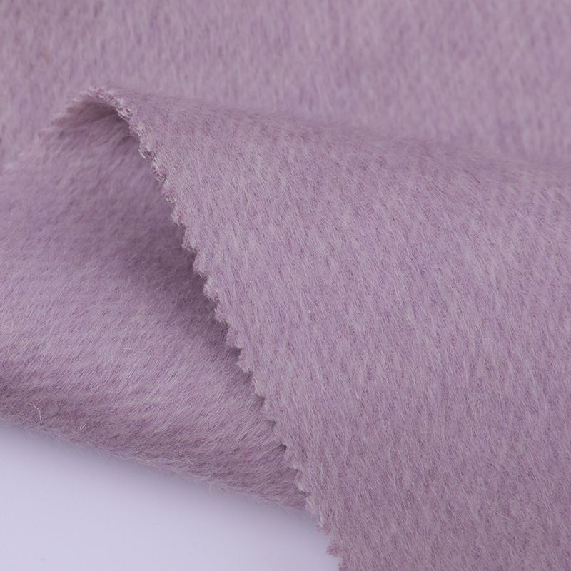 85% Wool double-sided mulberry silk trench coat suit fabric wool autumn and winter plain fabric