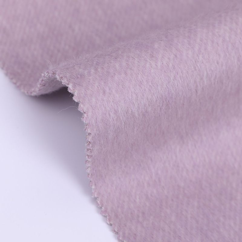 85% Wool double-sided mulberry silk trench coat suit fabric wool autumn and winter plain fabric