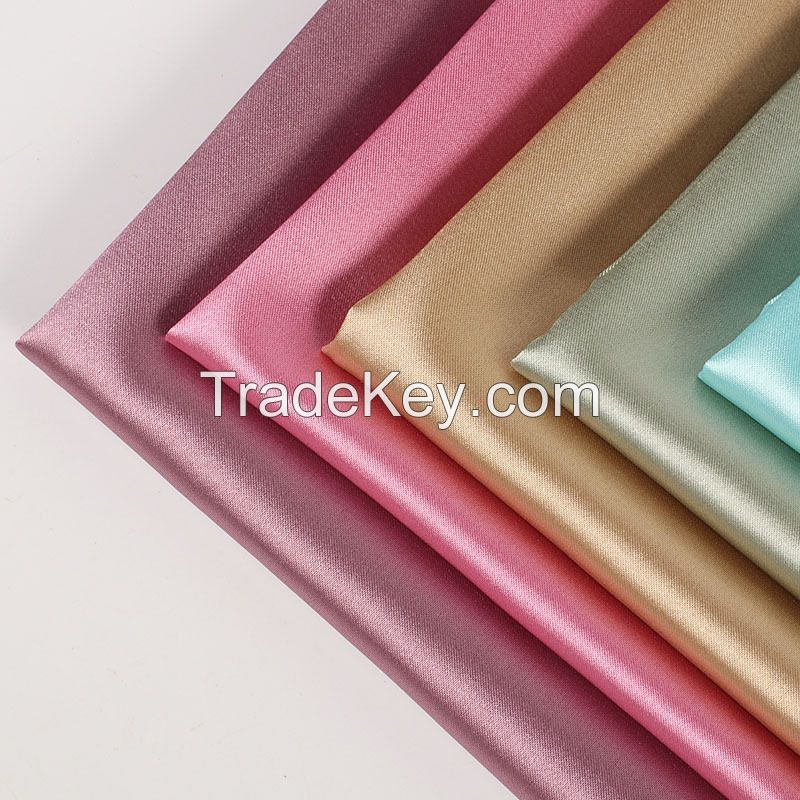 Imitation silk fabric elastic color polyester satin fabric