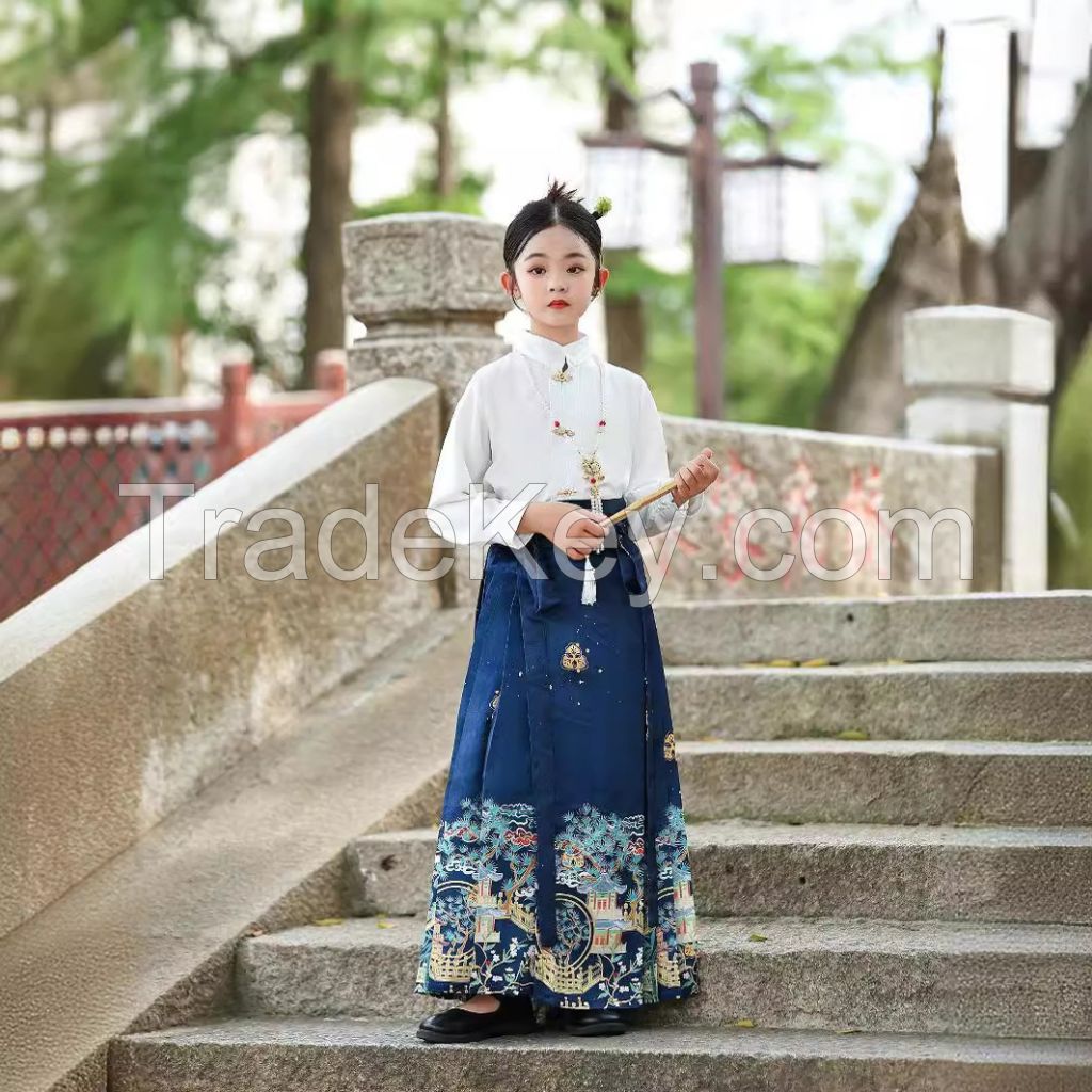 Children's horse-faced skirt, Hanfu, Tang suit, Chinese style