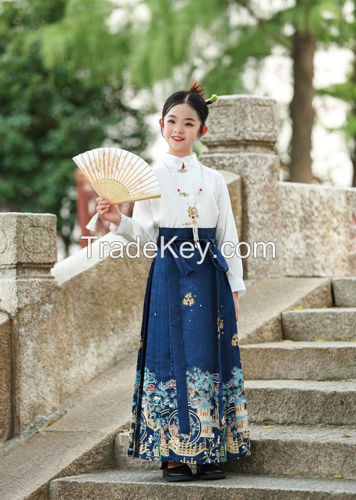 Children's horse-faced skirt, Hanfu, Tang suit, Chinese style