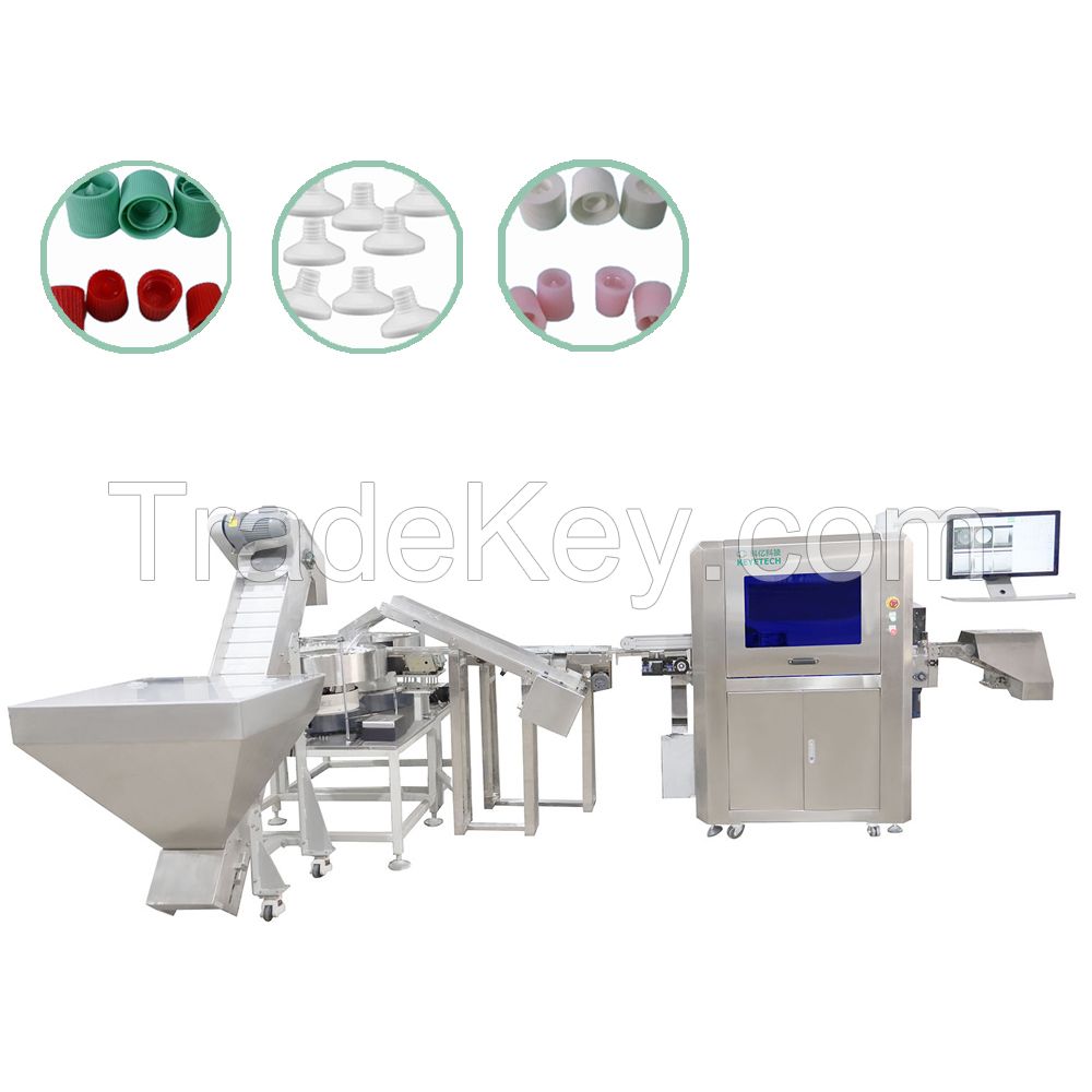 Plastic Caps Defect Inspection Machine for Beverage, Seasoning, Dairy Product Package Containers