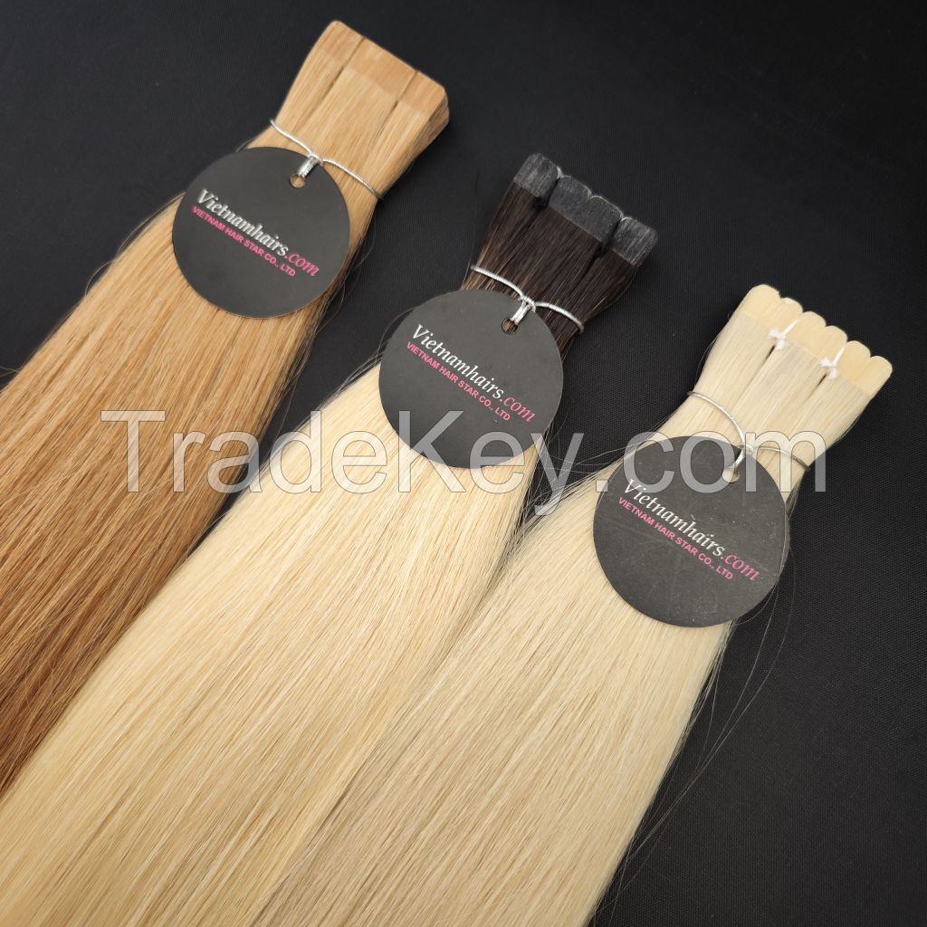 100% Vietnamese Human Weft Hair Extensions, 100gram bundle piece in all colors and length