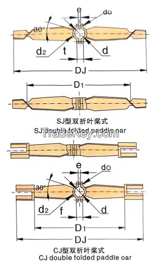 Opposite Pitched Subsidiary Detachable Blade Impeller Agitator Folded