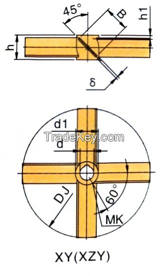 Four Sway Leaves Opening Turbine Blender Four Pitched Blades Integral Open Turbine Impeller