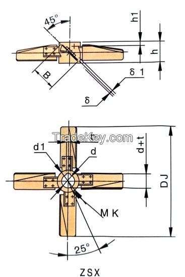 Four Leaves Rotational Oar Blender Four Narrow Blades Detachable High Efficiency Impeller