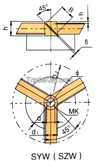 Open Turbine Impeller Three Sway Leaves Turbo-agitator