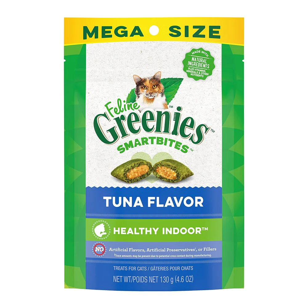 Greenies Feline SmartBites Healthy Indoor Cat Treats Tuna, 4.6-Oz