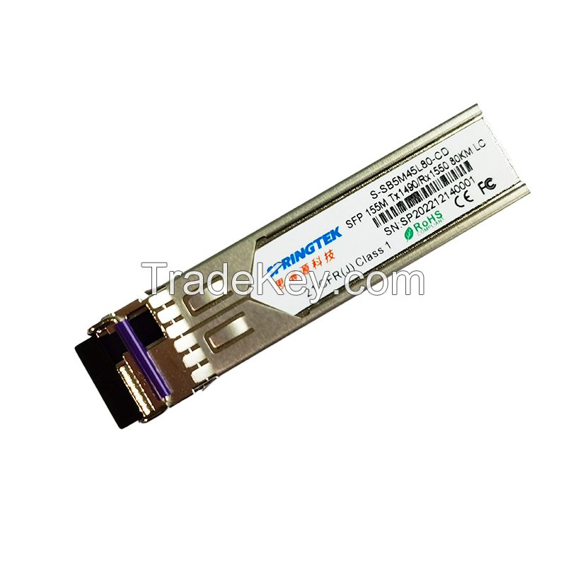 155M T1490/R1550nm 80km BIDI SFP Optical Transceiver Module