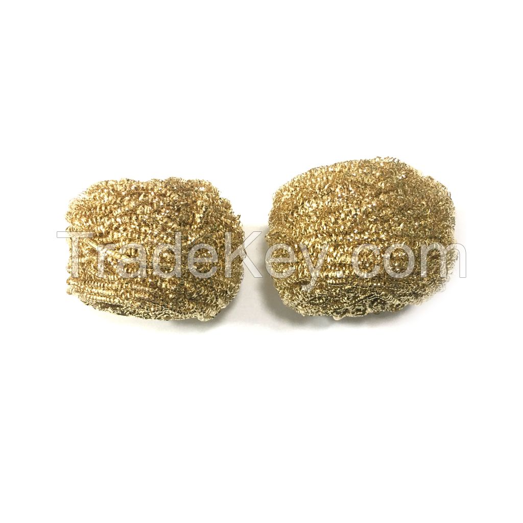 XHT brass dry sponge 15g 20g 30g 40g brass cleaning ball for soldering for kitchen cleaning brass wire brush