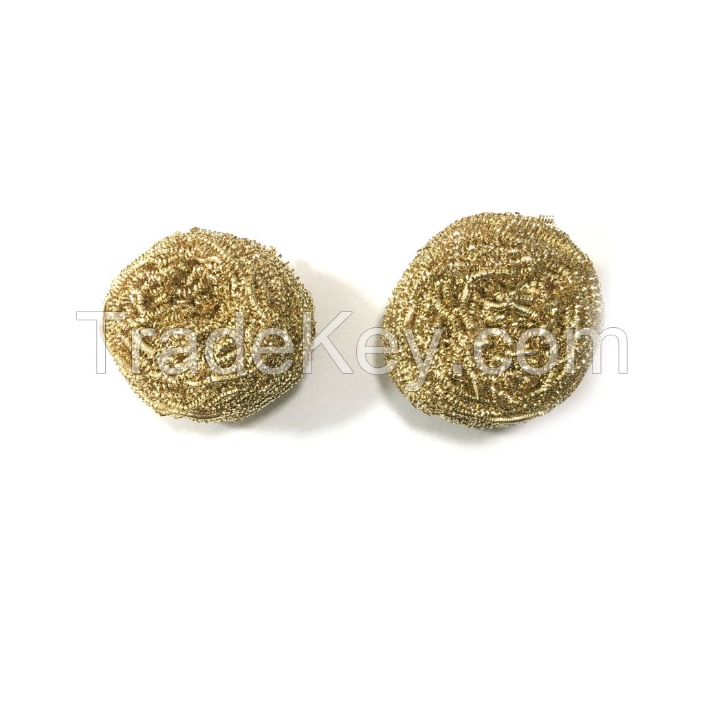 XHT brass dry sponge 15g 20g 30g 40g brass cleaning ball for soldering for kitchen cleaning brass wire brush