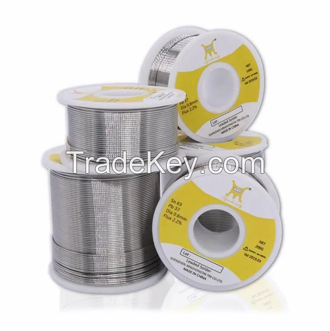 XHT 63 37 Sn63Pb37 Solder Wire 0.8 mm 100g 250g 500g 400lb 1000g solid core super soldering wire 60 40 sn60Pb40 lead Solder Wire