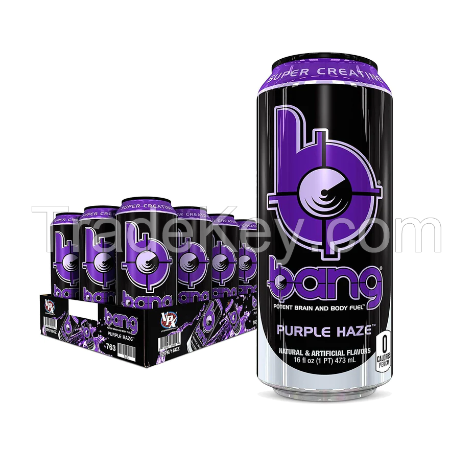 Buy Energy Drink 0 Calories Sugar Free with Super Creatine 8 Flavor Bang Energy Variety Pack