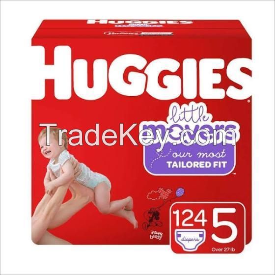 Huggies Little Snugglers Disposable Baby Diapers Size N, 1, 2, 3, 4, 5, 6