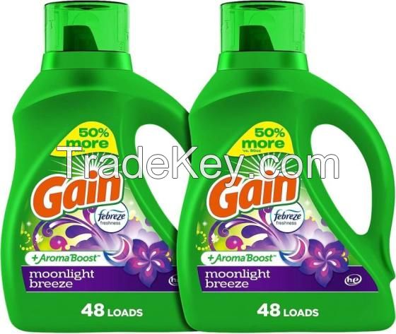 Gain + Aroma Boost Laundry Detergent Liquid Soap, Moonlight Breeze Scent