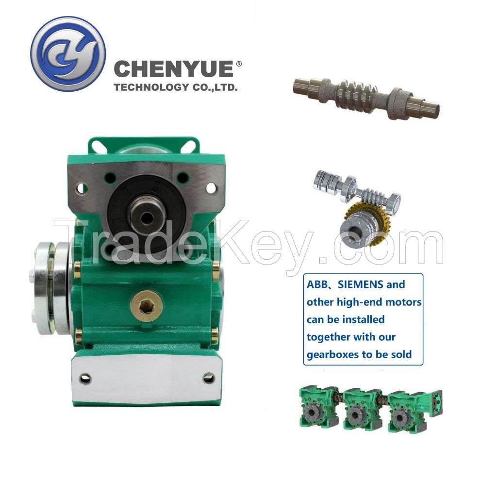 CHENYUE Adjustable Backlash 0.5-2 Arc Minute Worm Gearbox CYCM63 Input shaft 14/19/20/22/24 Output 30 Speed Ratio from 5:1 to 80:1 Free Maintenance