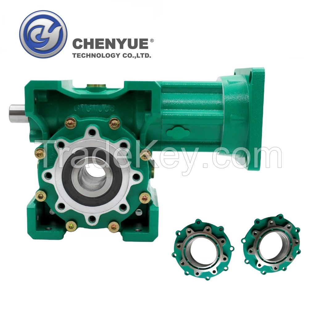 CHENYUE Adjustable Backlash 0.5-2 Arc Minute Worm Gearbox CYCM63 Input shaft 14/19/20/22/24 Output 30 Speed Ratio from 5:1 to 80:1 Free Maintenance